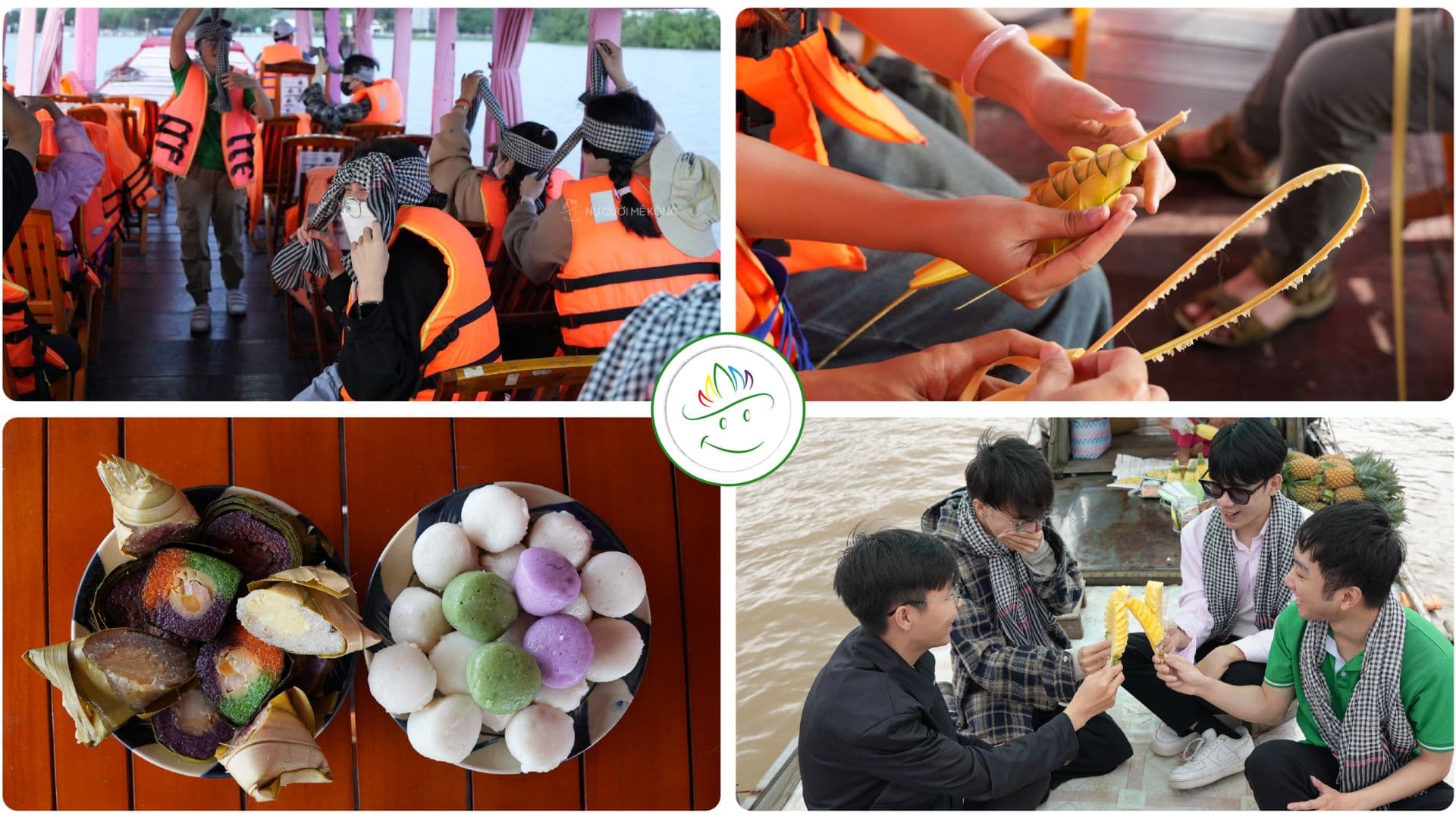 Chợ nổi Cái Răng: Cẩm nang du lịch trải nghiệm hoàn hảo 2025 101 trải nghiệm thắt khăn rằn thắt lá dừa ăn khóm ăn bánh dân gian