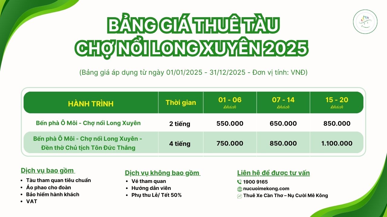 Thuê Tàu Đi Chợ Nổi Long Xuyên: Sắc Màu Chợ Truyền Thống Gia thue tau cho noi long xuyen 2025