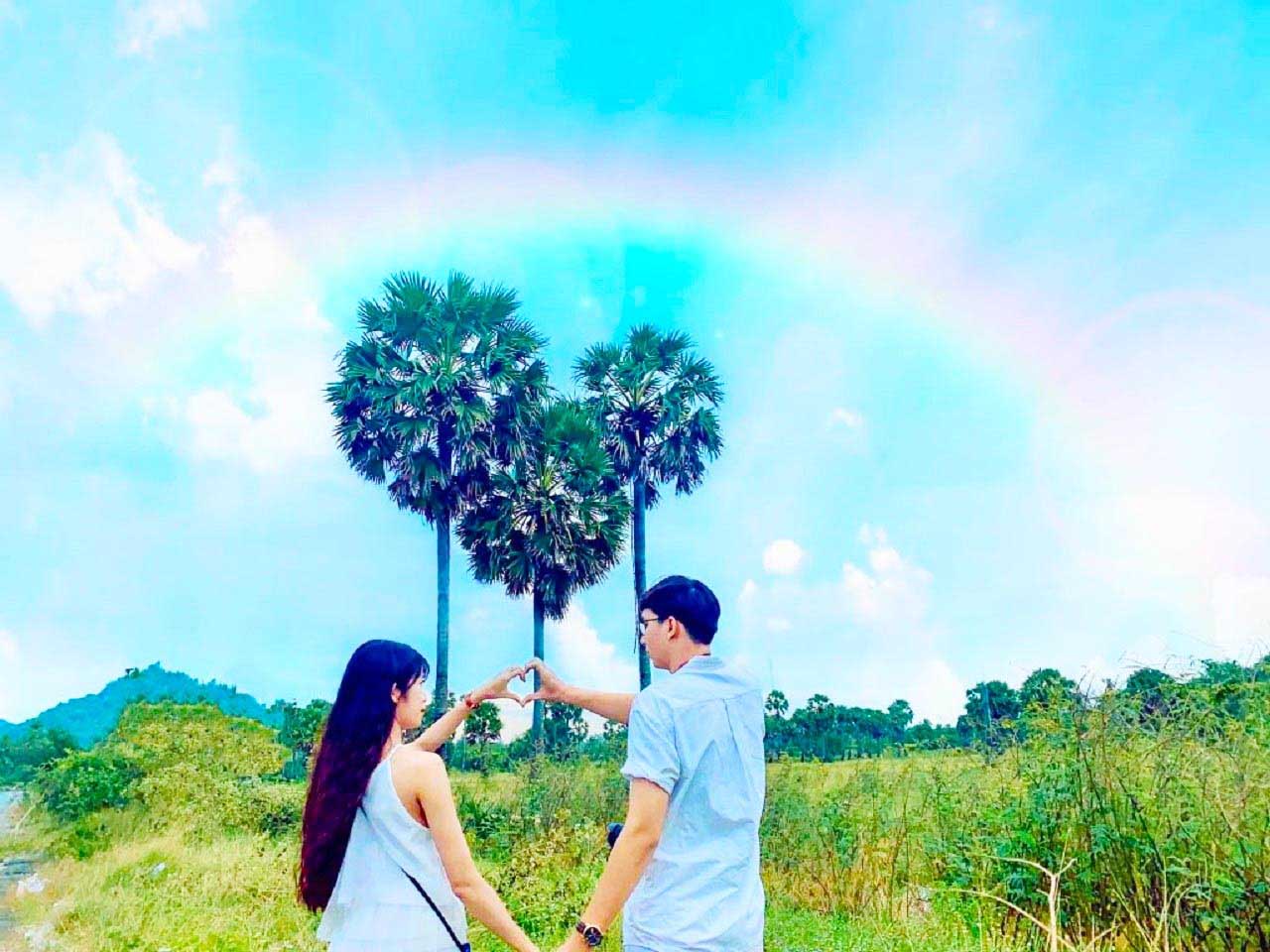 Chùa Kim Tiên An Giang - Vãng cảnh chốn bồng lai "Bảy Núi" 40 Cây thốt nốt trái tim