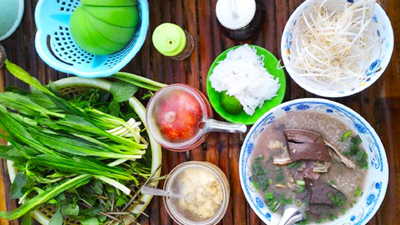 Cháo bò tri tôn an giang