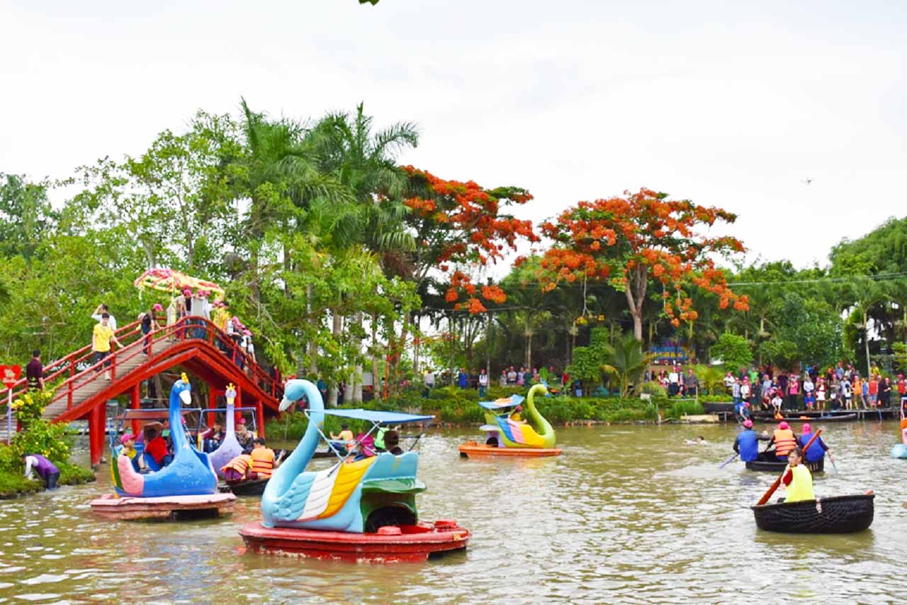 Khu du lịch Vinh Sang | Điểm thư giãn tuyệt vời tại miệt vườn Vĩnh Long 21 KLD Vinh Sang đạp thiên nga